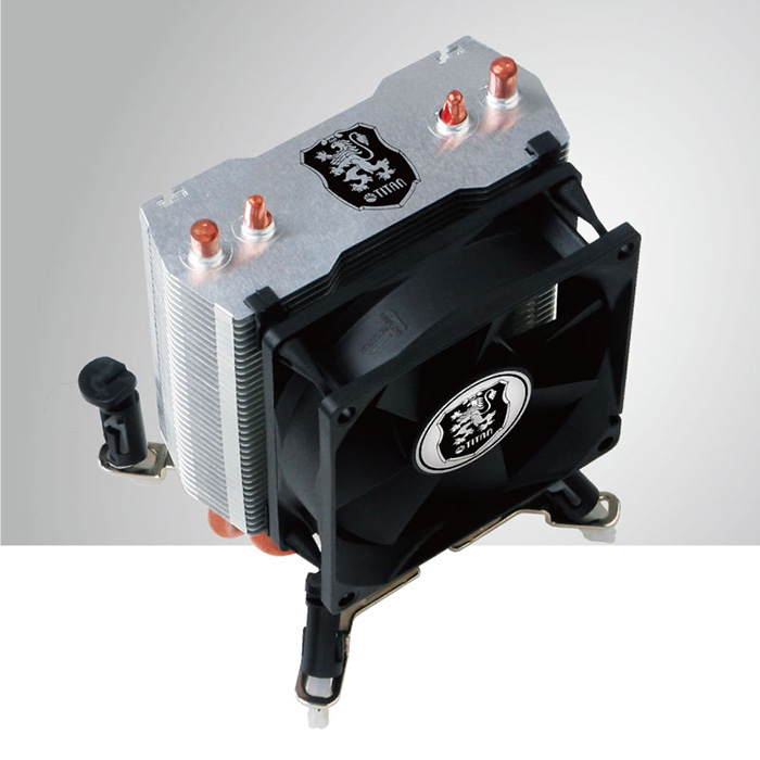 Universal CPU Air Cooler with 2 DC Heat Pipes and 80mm Fan / Mounting