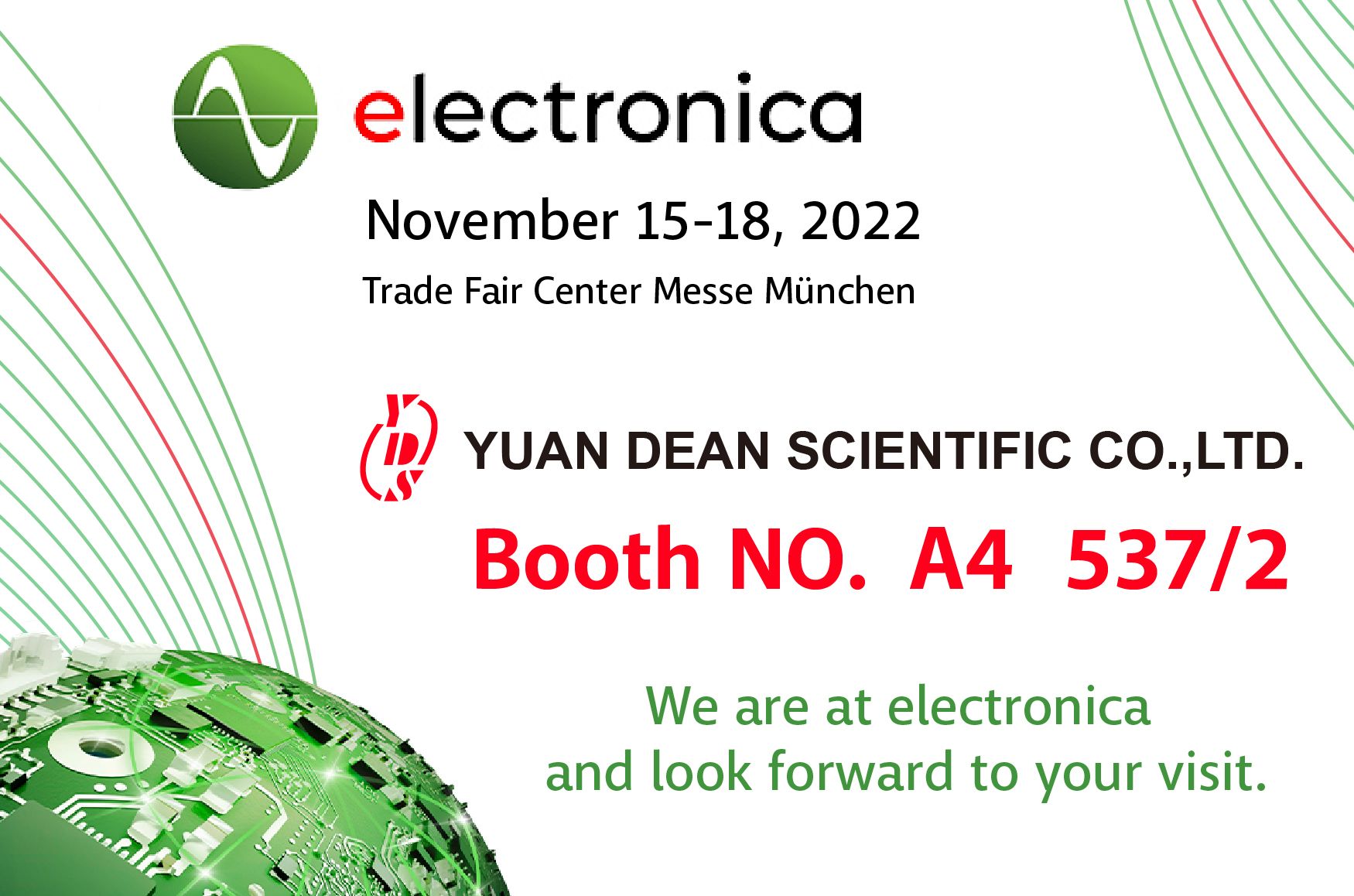 Join us at Hall A4 537/2 from Nov. 15-18, 2022 in Munich, Germany.