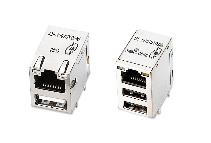 USB + RJ45 Integrated Connectors