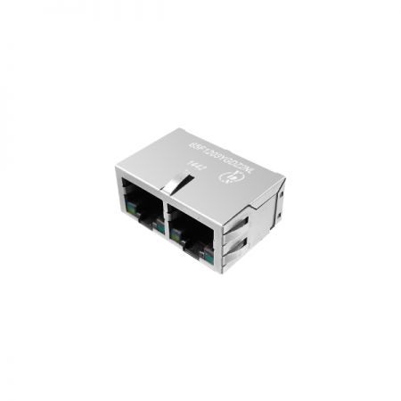 2 Port 1000 Base-T RJ45 Jack with Magnetics - 1x2 Port 1000 Base-T 61F-1363YGD7WZ4NL RJ45 Jack