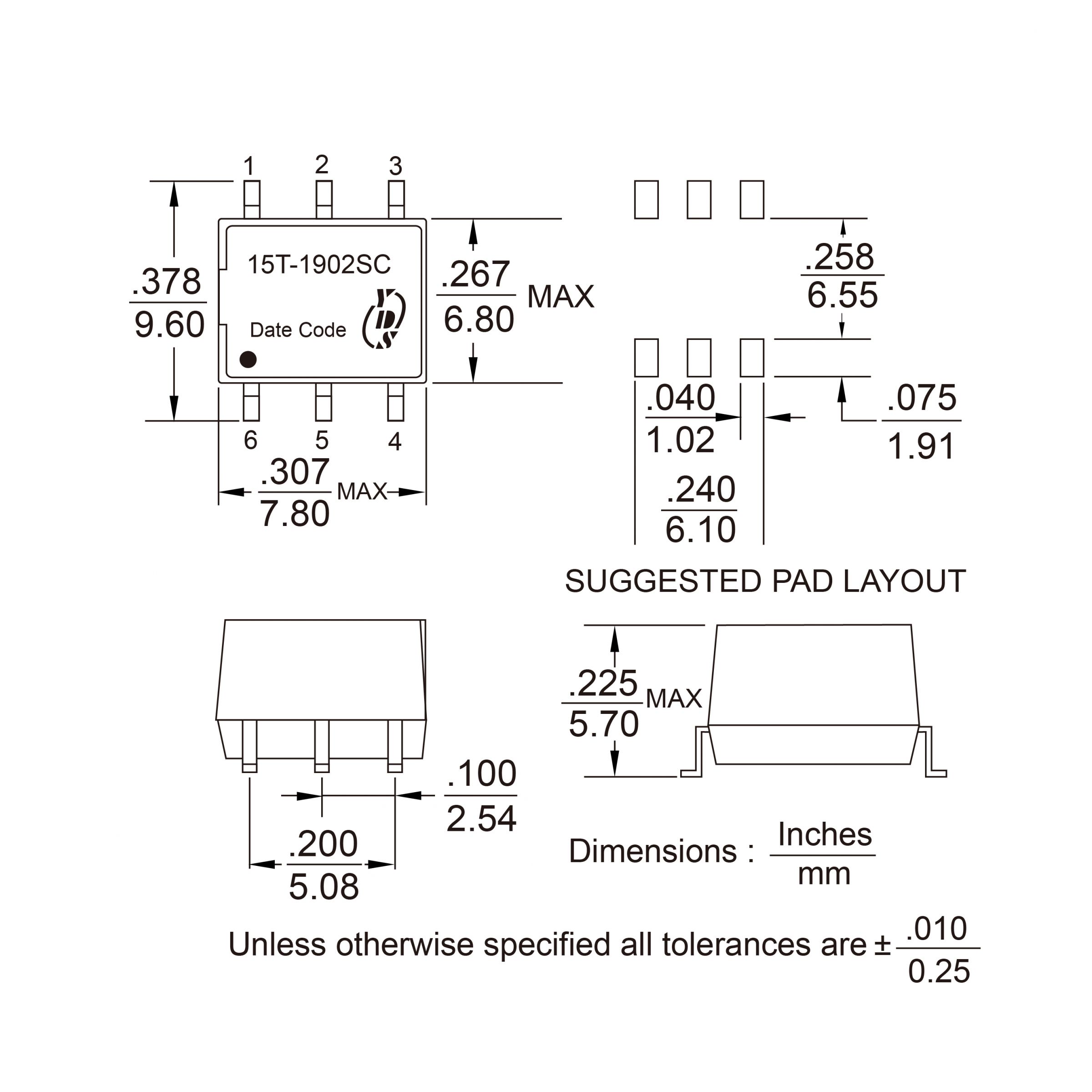SMD/DIP/DIL T3/DS3/STS-1 Interface Transformer | Electronic Components ...