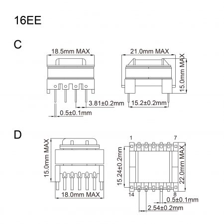 Трансформатор ee16 dl02 схема