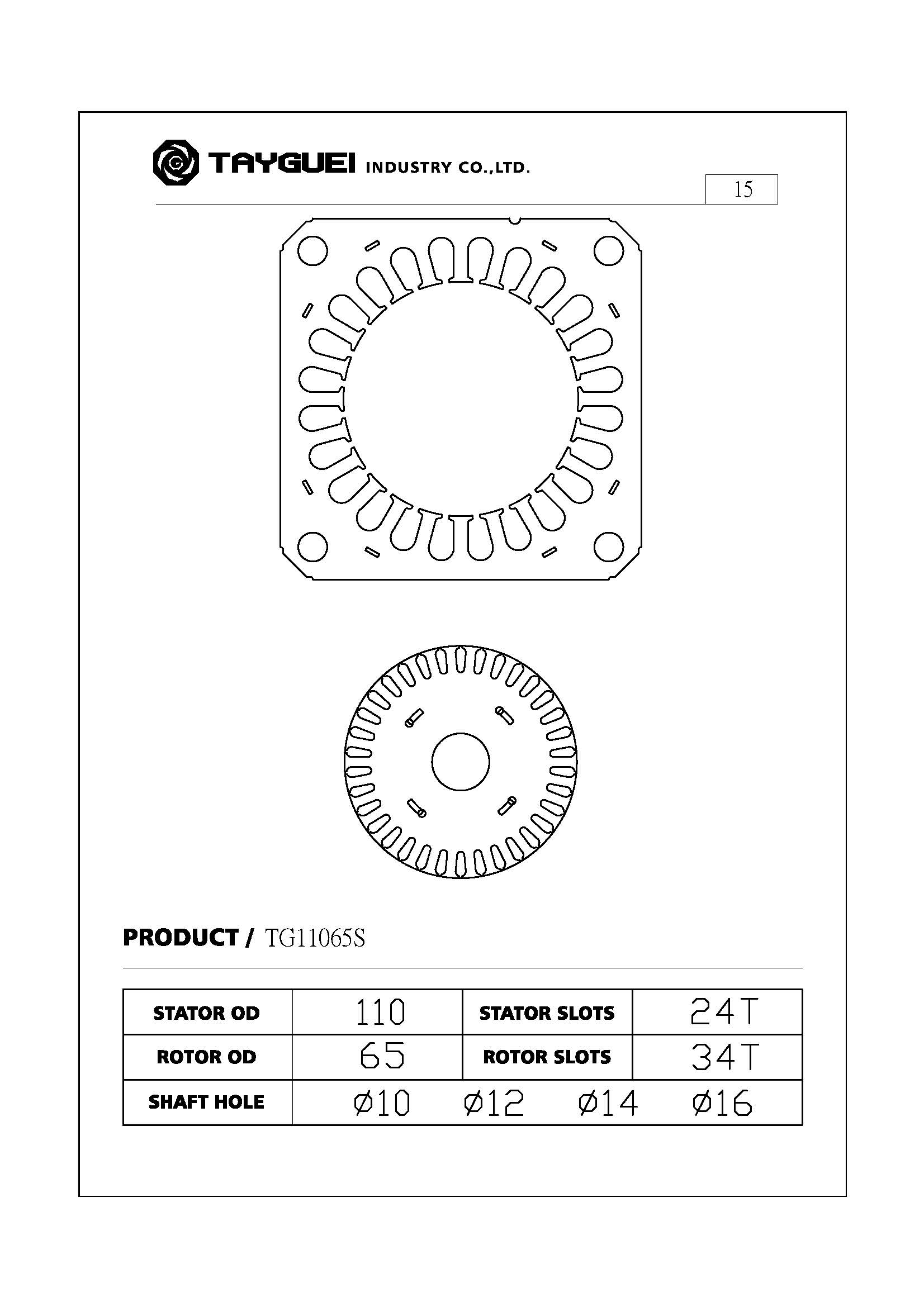 Stator Rotor Lamination For Four Poles Motor Industrial