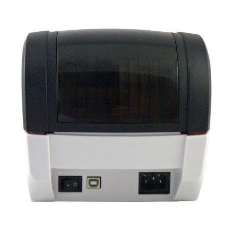 Rear View of Label Printer BLP-300 with USB, Power Input, and Power Switch