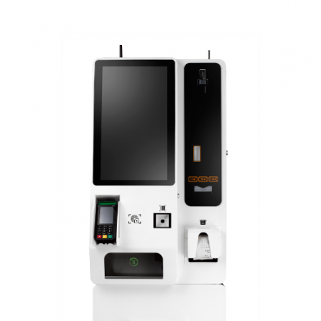 21.5-inch Digital Self-Service Multipurpose Payment Kiosk - Bill/ Coin Acceptor Kiosk w/ Optional EMV/ NFC/ Barcode Payment System