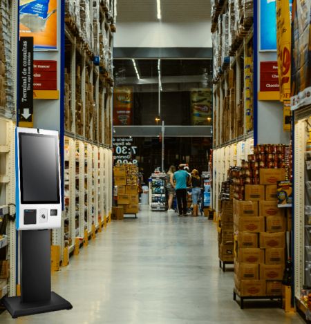 27-inch Self-Service Kiosk as an optimal solution for  warehouse logistics.