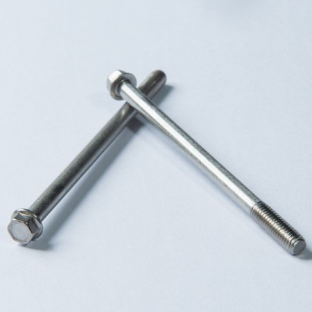 凹槽六角華司頭 - 依照DIN生產的凹槽六角華司頭,輾部份機械牙紋