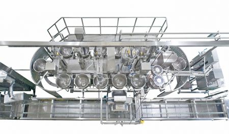 TOFU CURD FILLING TO MOLD AND COAGULATING CONVEY MACHINE