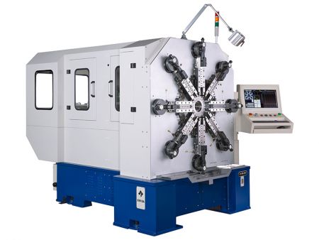 This full-servo spring machine is equipped with the German Beckhoff control system, which is stable and reliable. Its production efficiency is higher than that of the traditional cam machine.