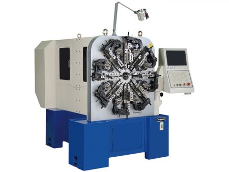 CNC635W with wire-rotating function to save the time of configuring cams and tooling.