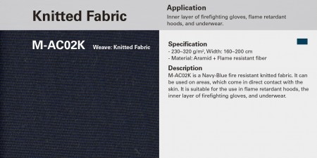 Knitted Fire Resistant Fabric