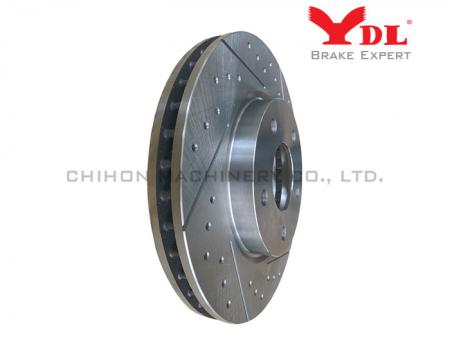 Performance Front Brake Rotor for FORD, MITSUBISHI FORTIS - FORD drilled Rotor 5105513AA.