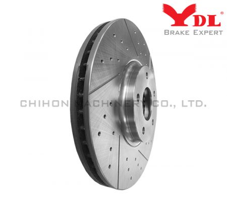 Performance Drilled Slotted Disc for NISSAN Murano and Fx35 FR - NISSAN Murano FR drilled 40206-CA000.