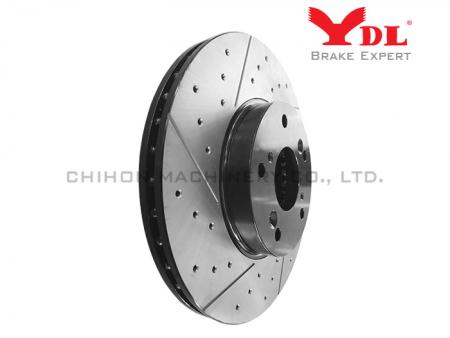 Performance Drilled Slotted Brake Disc for HONDA ACCORD and CRV - HONDA drilled Disc 45251-S87-A00.