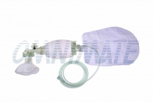 Silikonowa torba Ambu + maska ​​​​poduszka powietrzna #3 - 550 ml - Silikonowy resuscytator wielokrotnego użytku dla dzieci + maska ​​​​poduszka powietrzna # 3 - 550 ml