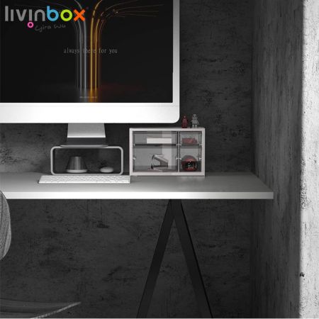 livinbox Plastic desktop storage container with 4 drawers