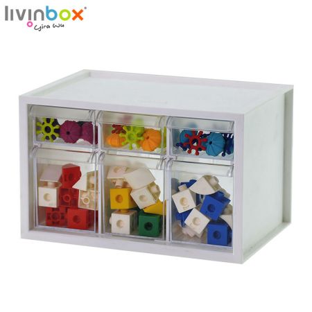 livinbox plastic storage cabinet with 6 drawers