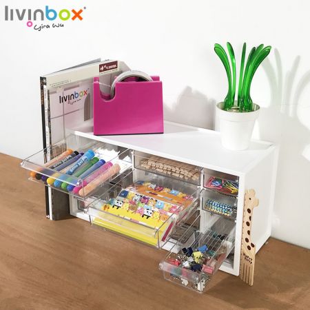 livinbox plastic storage box with 12 drawers