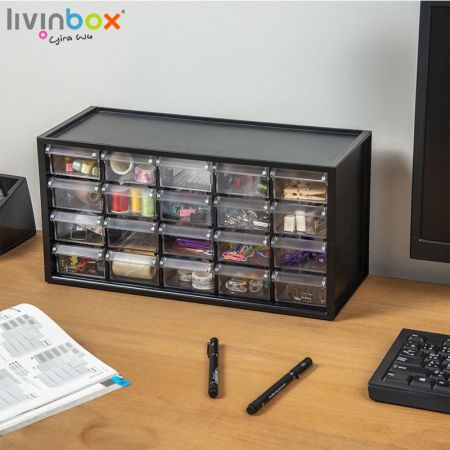 livinbox plastic storage cabinet with 20 drawers