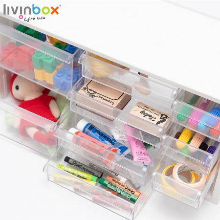 livinbox plastic storage box with multiple 10 drawers