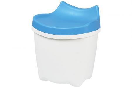 LaChatte Children's Sit & Store Stool - 16 Liter Volume - Cute LaChatte sit-and-store furniture for kids in blue.