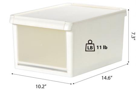 Contenitore portaoggetti con porta a ribalta - Volume 13 litri - Contenitore per scarpe con porta a ribalta.