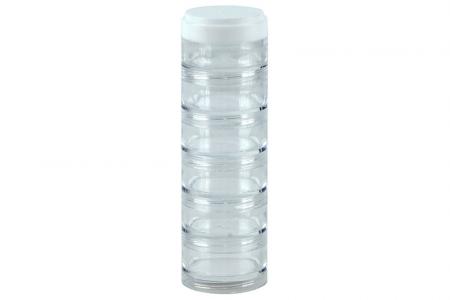 Portable Small Item Storage Tube with Diameter of 40 mm - 6 Compartments