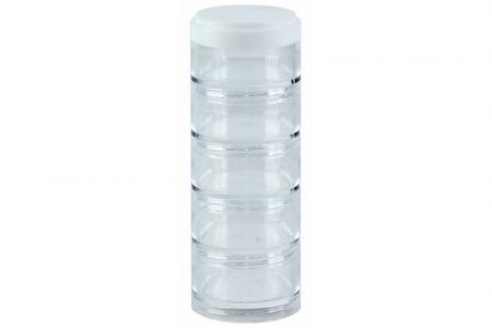 Portable Small Item Storage Tube with Diameter of 50 mm - 5 Compartments