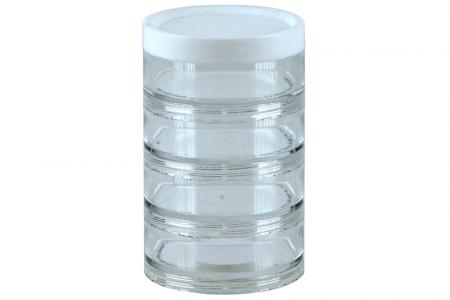 Portable Small Item Storage Tube with Diameter of 70 mm - 4 Compartments