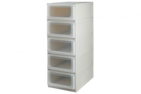 Box Drawer (Series 1) - Five Tier - Five tier box drawer (Series 1) in beige.