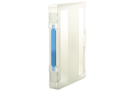 LivinboxOF-C02 A4 크기 문서용 손잡이가 있는 대형 휴대용 프로젝트 케이스/파일 상자 - 파란색 A4 크기 용지 300매용 핸들이 있는 액티브 캐리 파일.