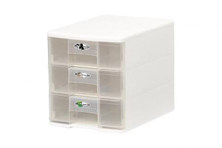 Tower Tidy with 3 Matching Square-Handle A4 Sized Drawers - Tower tidy with 3 matching square-handle A4-size drawers.