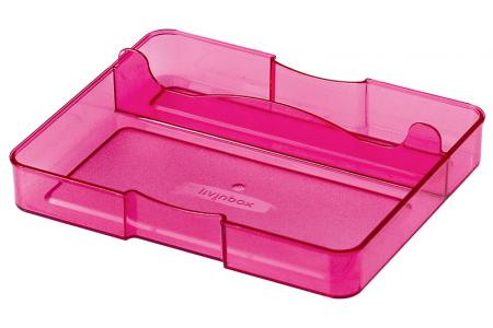 Desk Drawer Tidy with 2 Compartments - Desk drawer tidy with 2 compartments in pink.