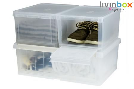 靴収納ボックス - 収納容器、靴収納、靴箱、靴オーガナイザー、収納チェスト