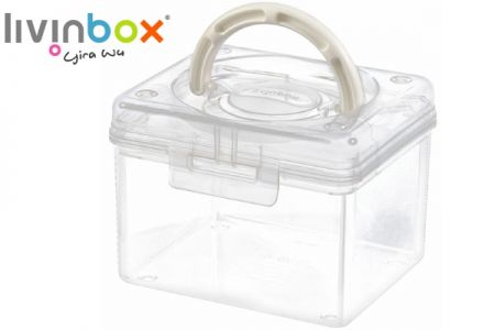 Hobby Life 2,6 Liter Aufbewahrungsbox aus Plastik luftdicht rechteckig Transp 