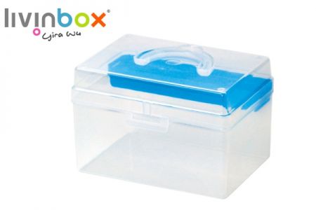 Portable Craft Organizer Box with Inner Tray, 5.8 Liter