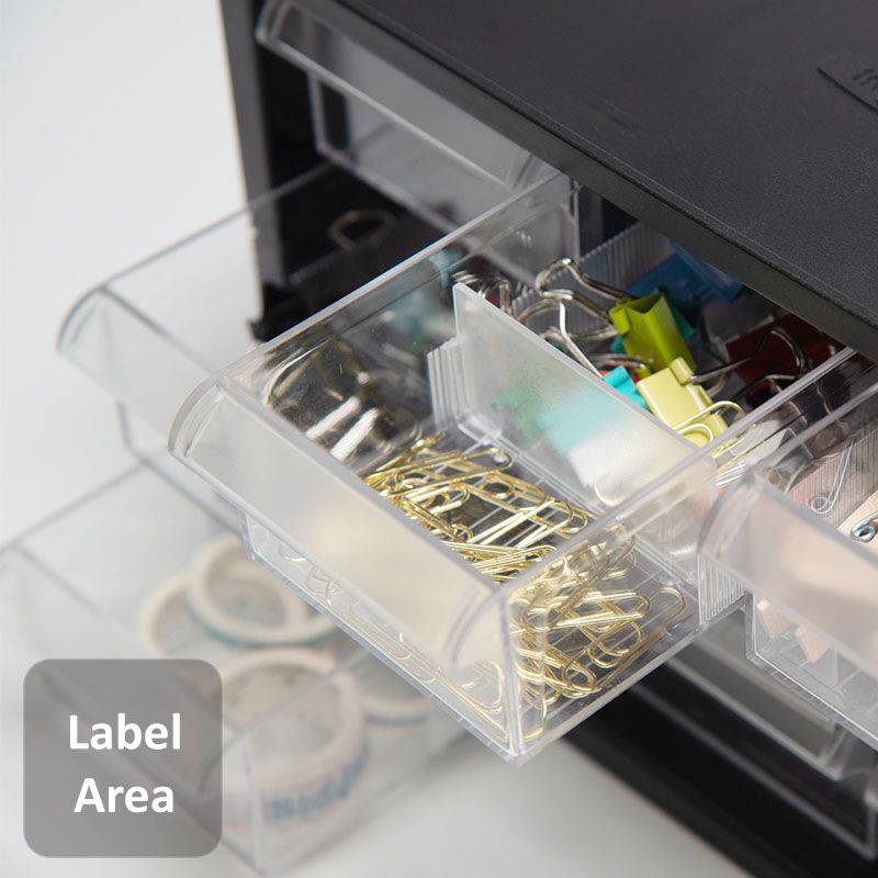 Kleiner Schreibtischaufbewahrung aus Kunststoff mit 9 Schubladen