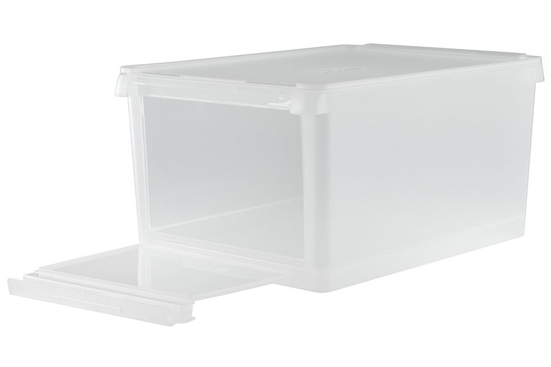 Dropdown Door Storage Box 13 Liter Volume Plastic Storage Solutions SHUTER