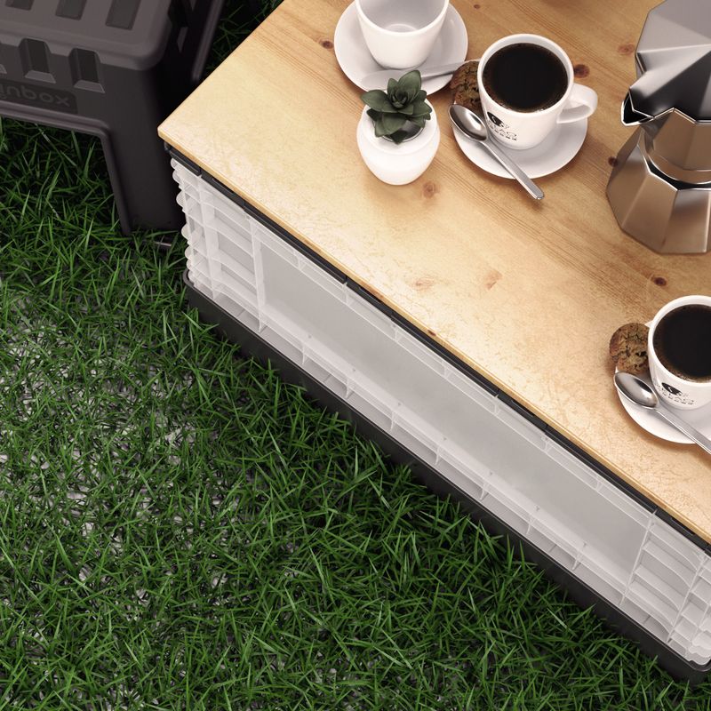 Bolsa de almacenamiento de plástico de 60 l con tapa adjunta