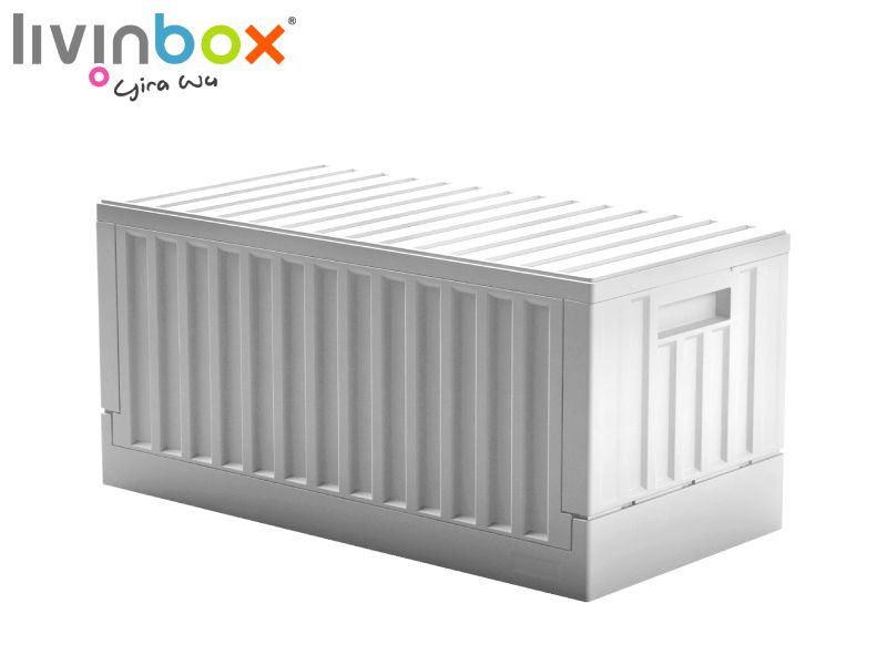 45L zusammenklappbarer Kunststoff-Aufbewahrungsbehälter mit Deckel