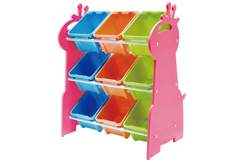 Giraffe Toy Tower with 9 Bins Plastic Storage Solutions SHUTER