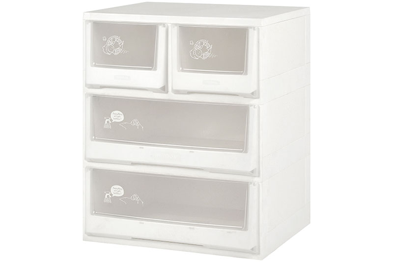 FlatPack Dresser with 4 Assorted Drawers 2 Large Drawers, 2 Small