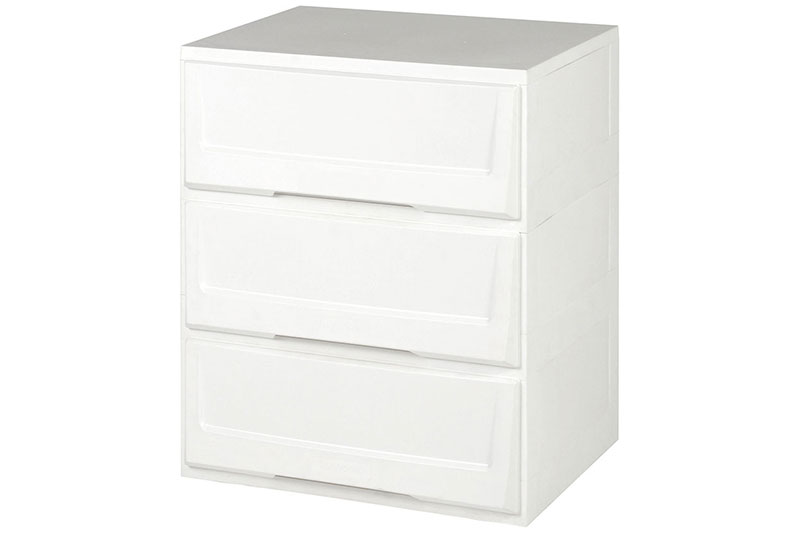 FlatPack Dresser with 3 Matching Drawers Plastic Storage Solutions