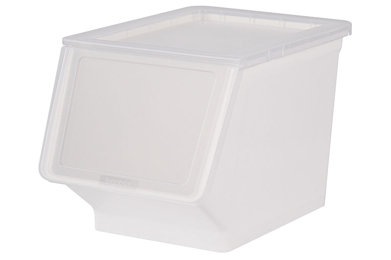 Wide Pelican Stack & Nest Storage Bin 23 Liter Volume Plastic