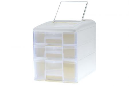 Pure B5 Zubehörturm mit 3 verschiedenen Schubladen und Spiegel