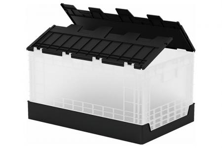 Caja de almacenamiento plegable con tapa abatible - Volumen de 60