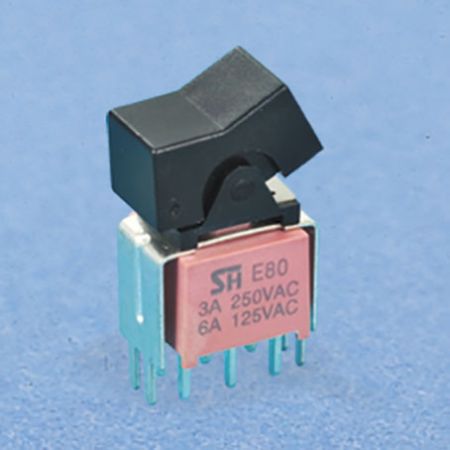 Sealed Rocker Switch V-bracket DPDT - Rocker Switches (NER8017-S20)