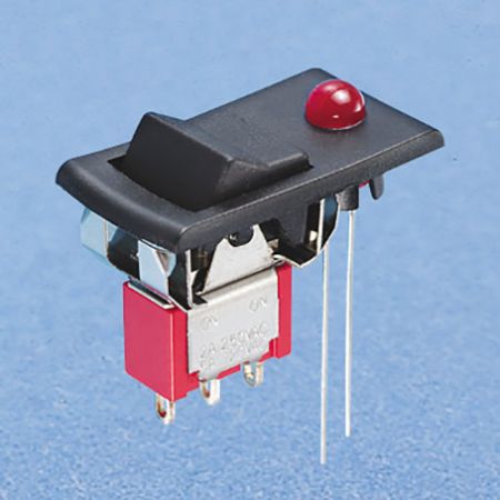 Miniature Rocker Switch with LED - Rocker Switches (R8015-R32)