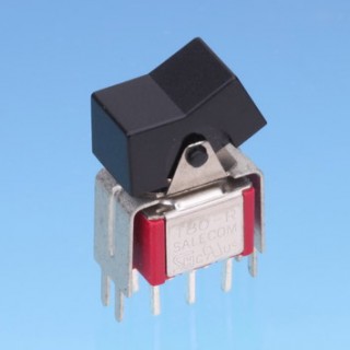 Miniature Rocker Switch V-bracket DPDT - Rocker Switches (R8017-S20/S25)