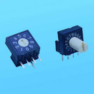 Interruptor giratorio - 10x10 ángulo recto - Interruptores DIP (RV)